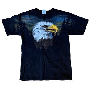 Vintage 90s Bald Eagle T Shirt Mens Medium Nature Wildlife Double Sided Cotton